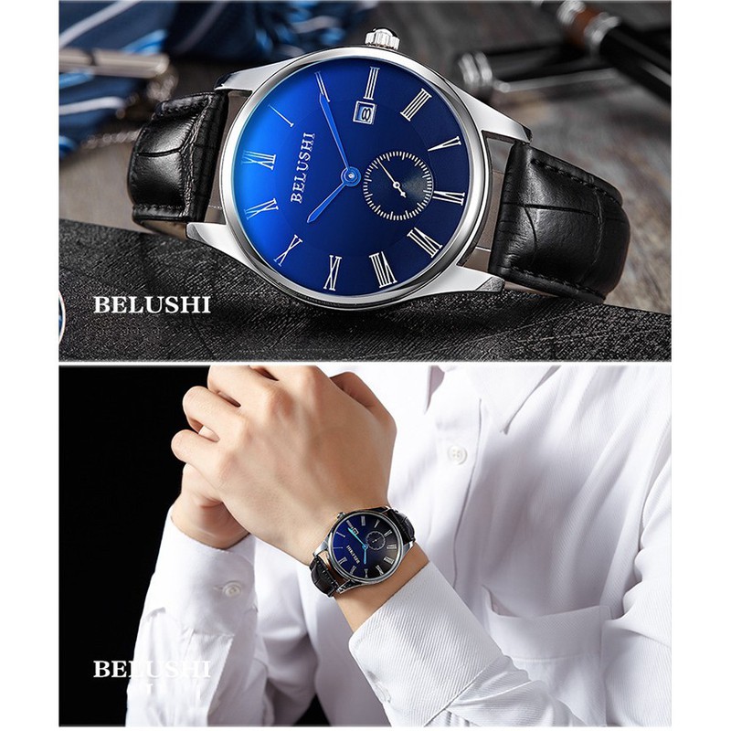 Combo 4 phụ kiện thời trang ( kính mắt, ví da, đồng hồ , dây lưng) 6