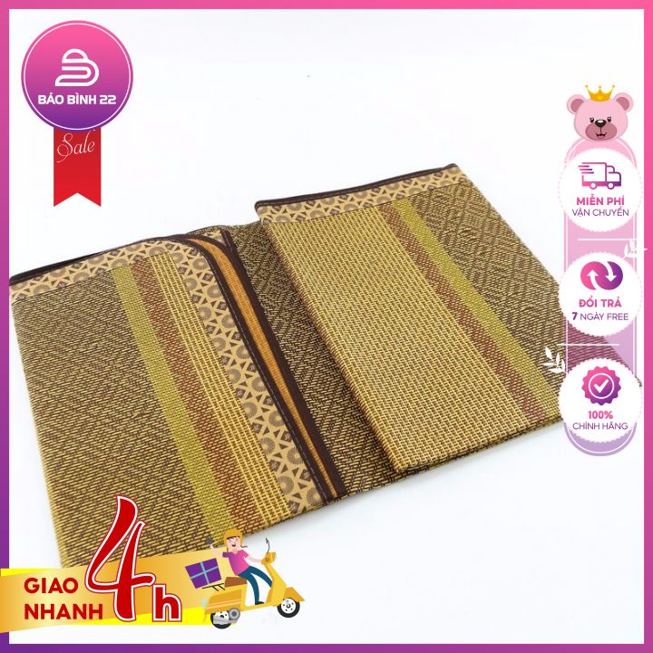 Chiếu điều hoà sợi mây mát lạnh size 1.2x1.9m được ưa chuộng nhất hiện nay, hàng VN cao cấp - BẢO BÌNH 22 - chiếu mây - chiếu ngủ - chiếu ăn cơm - sleeping mat
