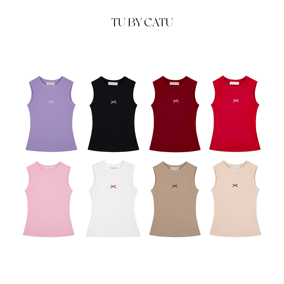 Tubycatu | áo 3 lỗ thêu nơ nhiều màu
