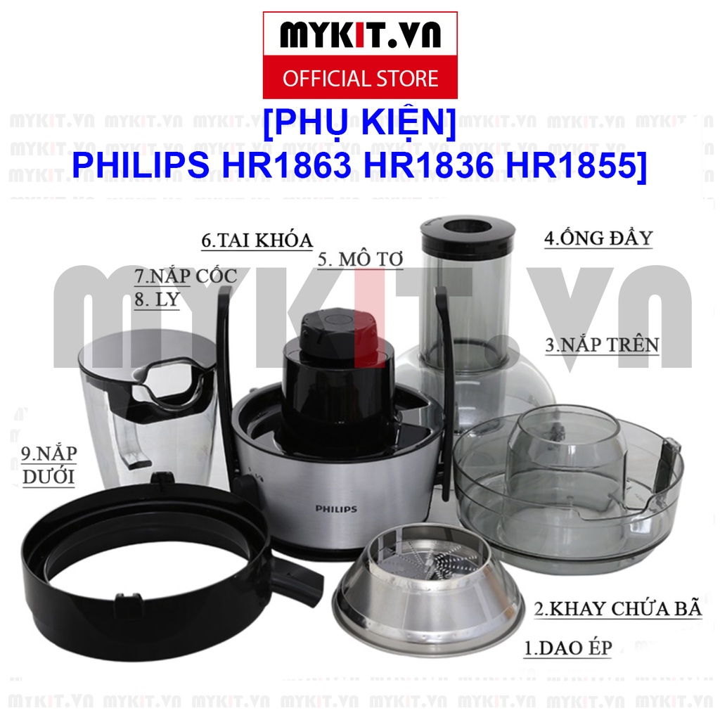 Phụ kiện - máy ép trái cây philips hr1863 hr1855 hr1864