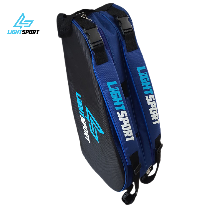 Bao vợt cầu lông, tennis lightsport 4 ngăn màu xanh đen
