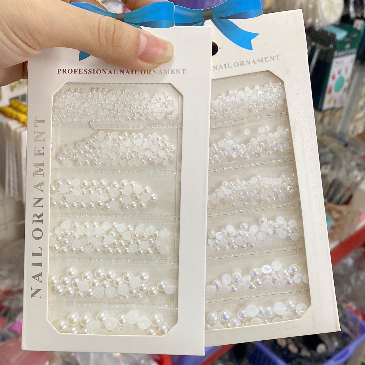 Set ngọc trai tầng mix size ,ngọc trai trang trí móng ,đắp hoa bột - sugar nails