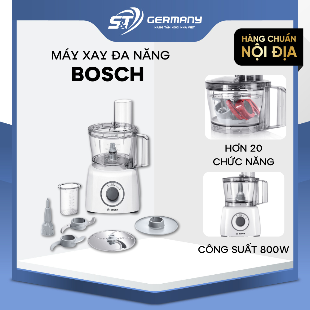 Máy xay đa năng bosch multitalent3 mcm3100w nội địa đức, máy thái cắt lát, trộn bột tiện dụng germanysnt elc 400007