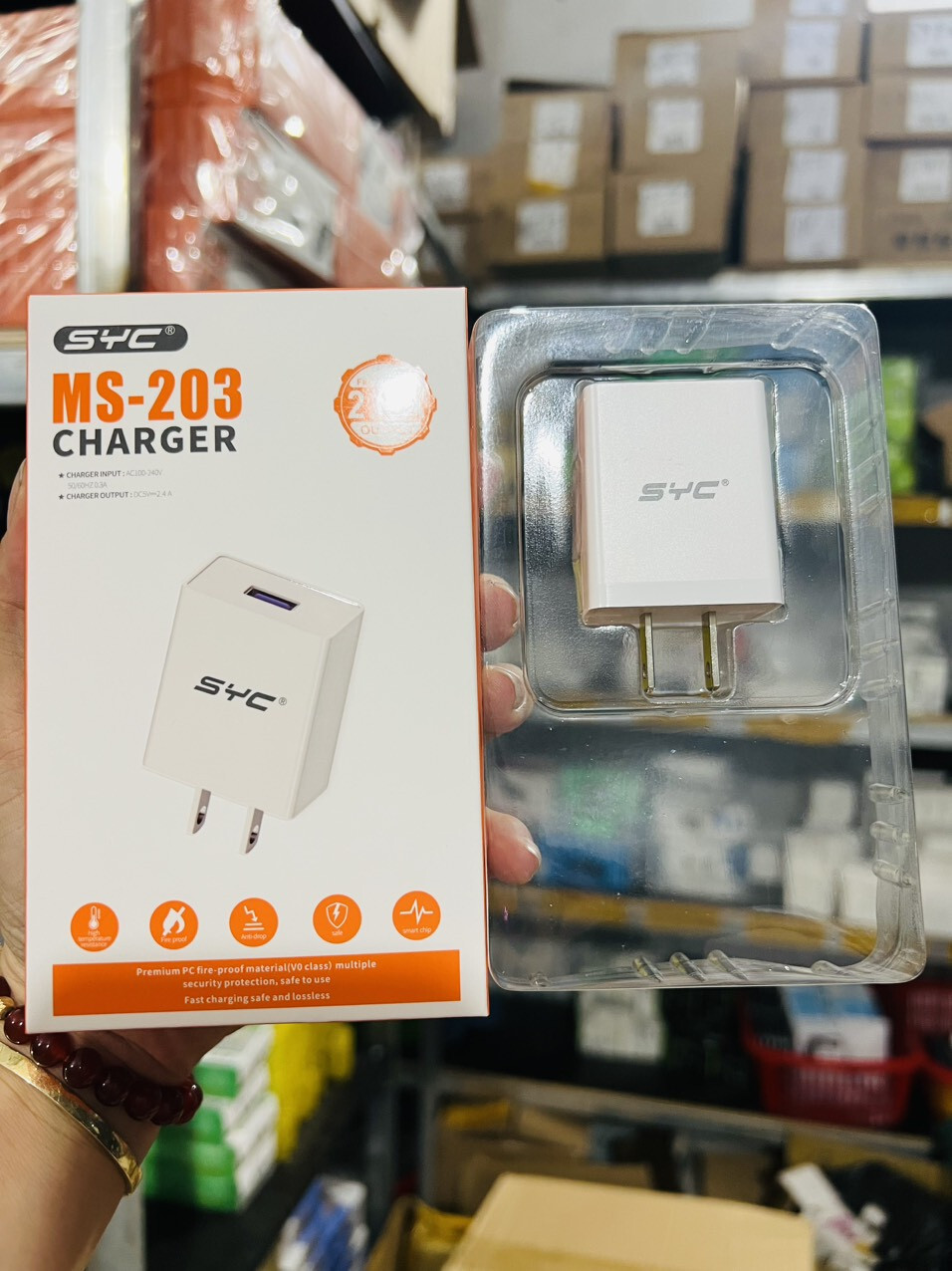 Củ sạc nhanh syc ms-203 2.4a giá rẻ || mr anh store