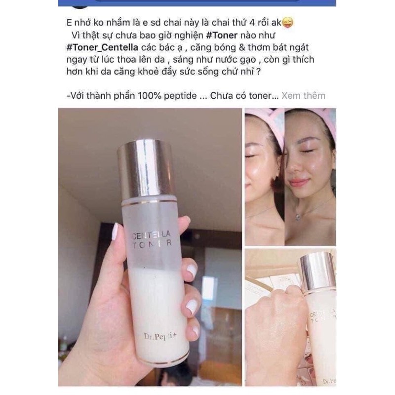 Nước hoa hồng Pepti Centella Toner