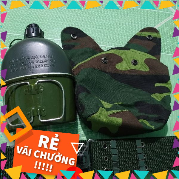 Bình Đông + Ca Nhôm + Túi Vải + Dây đeo đa năng