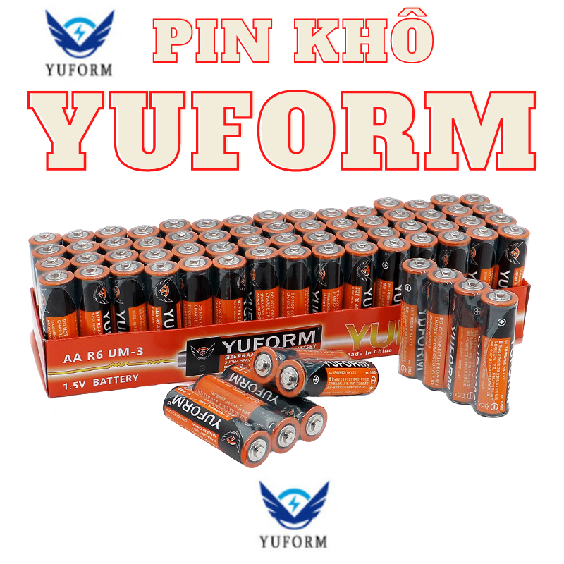 Pin tiểu pin khô AA R6 số 5 catbon chất lượng cao dung lượng cao thương hiệu YUFORM