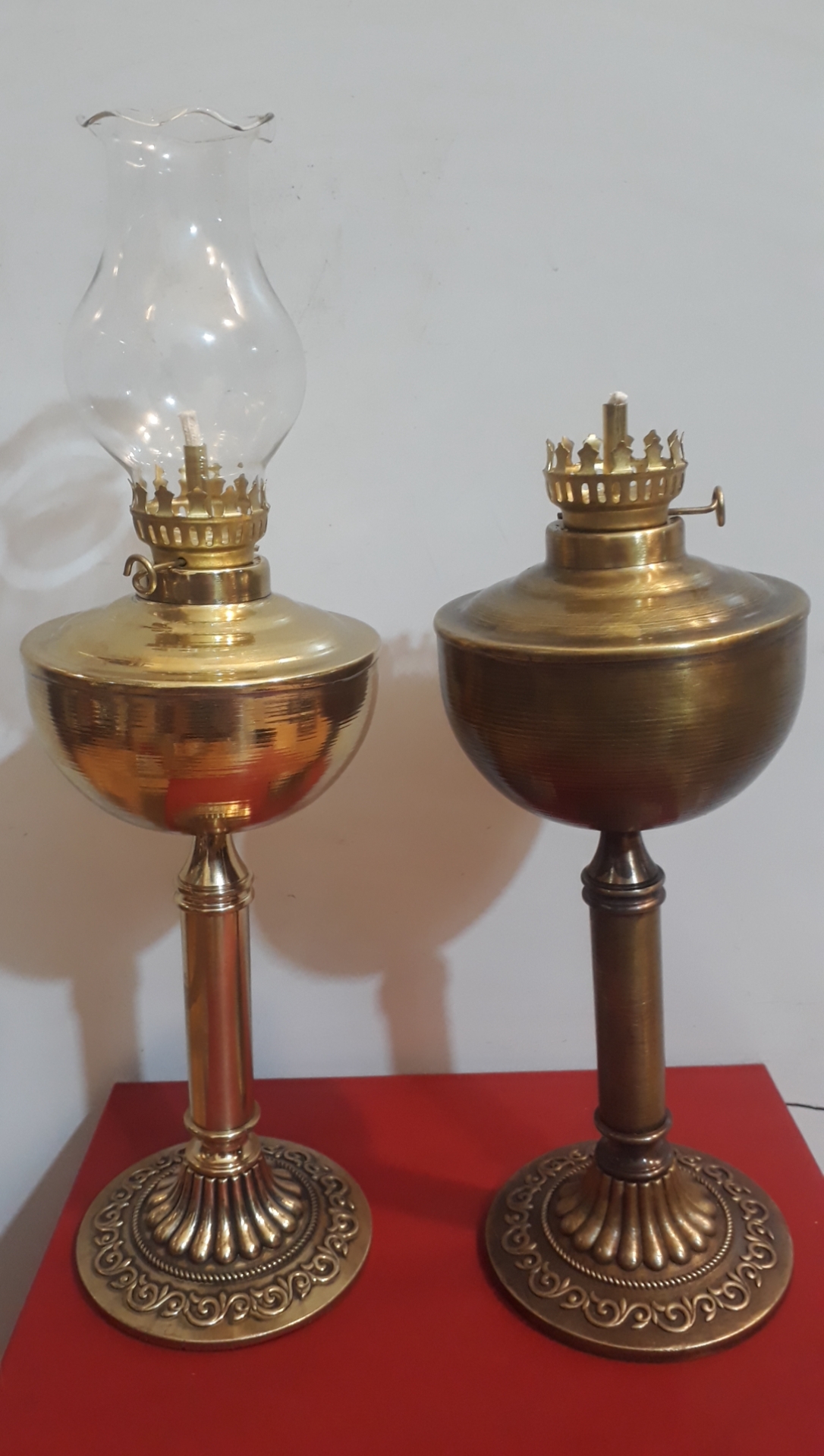 Đèn dầu bằng đồng cao cấp cao 34 cm