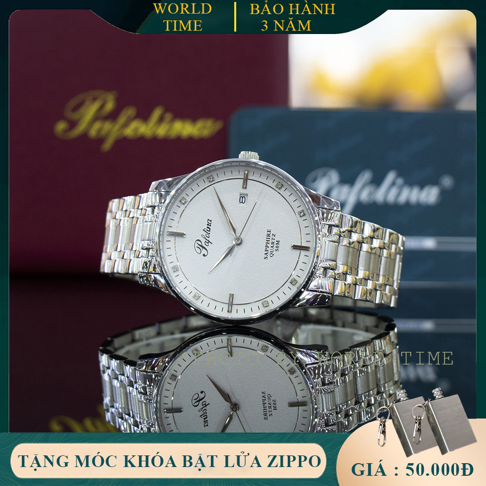 Đồng hồ nam Pafolina 5025M full box, kính sapphire chống xước, chống nước, thẻ bảo hành 3 năm toàn quốc