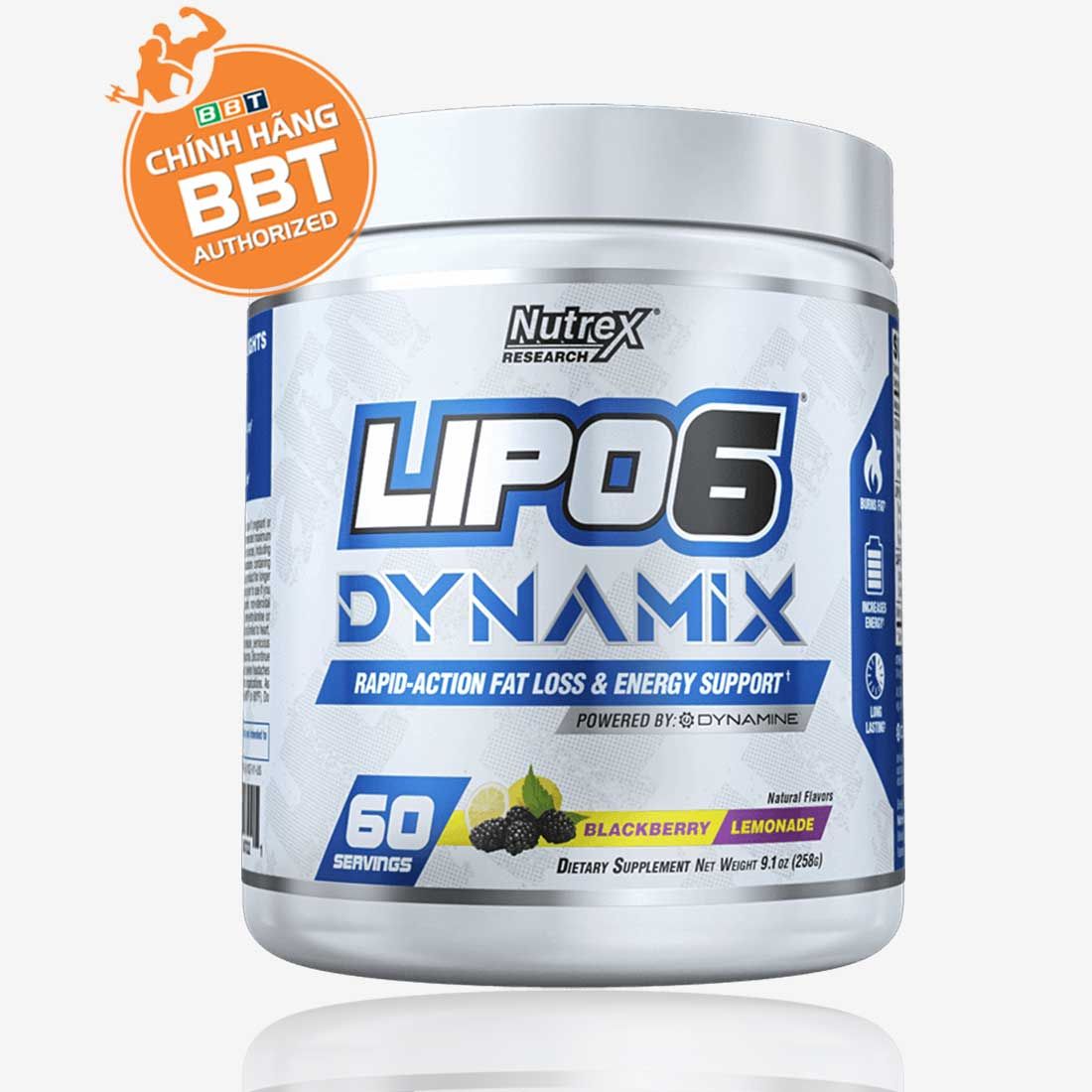 Giảm MỡNutrex Giảm Cân Lipo 6 Dynamix Pre-workout Tăng Sức Mạnh Kiêm Đốt Mỡ
