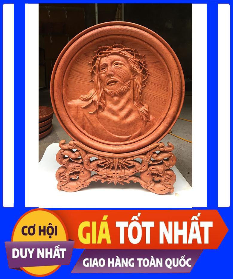 Đĩa Gỗ Hương Phong Thủy Chạm Khắc Tinh Xảo 32cm