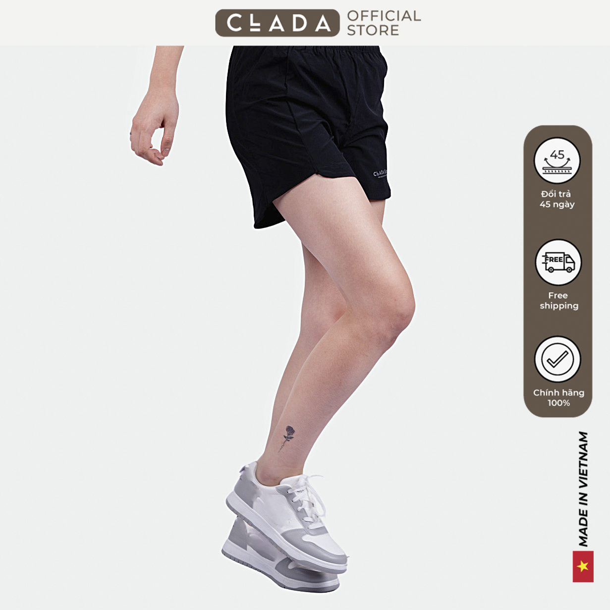 Quần thể thao active clada essential - đen