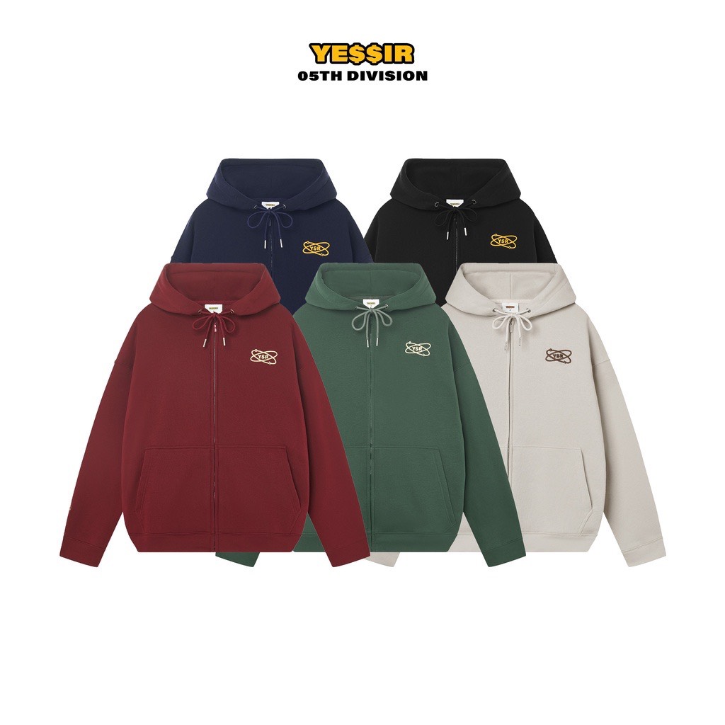 Yessir - Hoodie Zipper Galaxy Logo Spring Pallete - Áo khoác giấu dây kéo