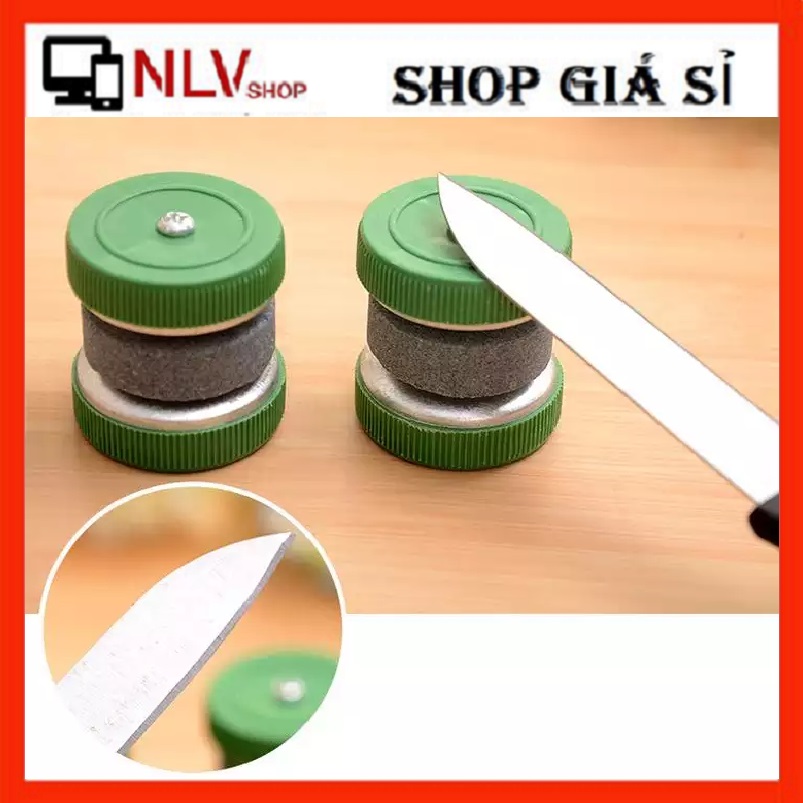 Dụng Cụ Mài Dao Kéo Con Lăn Tiện Dụng - Đá Mài Dao Kéo Hình Con Lăn Xanh