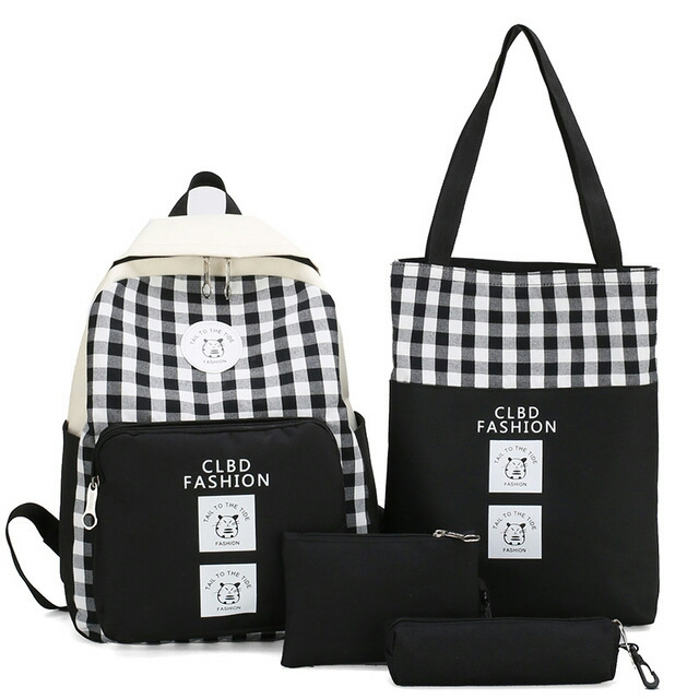 Balo thời trang set 4 món - chú mèo nằm