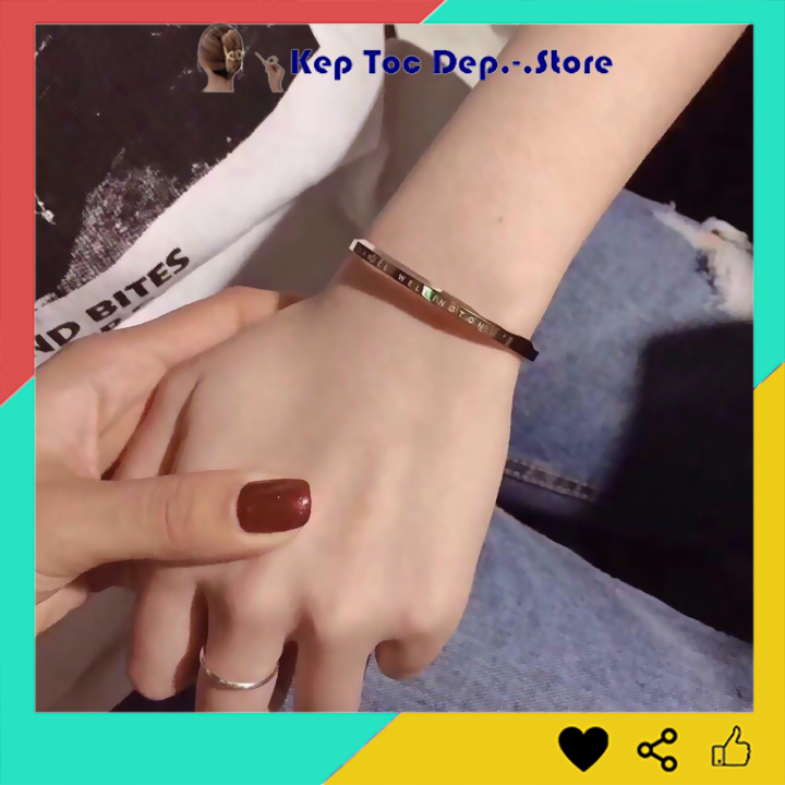 VÒNG TAY TITAN DANIEL WELLING MÀU VÀNG HỒNG TA059 siêu đẹp, bền màu