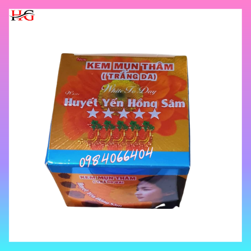 kem huyết yến hồng sâm mụn trắng da 15g