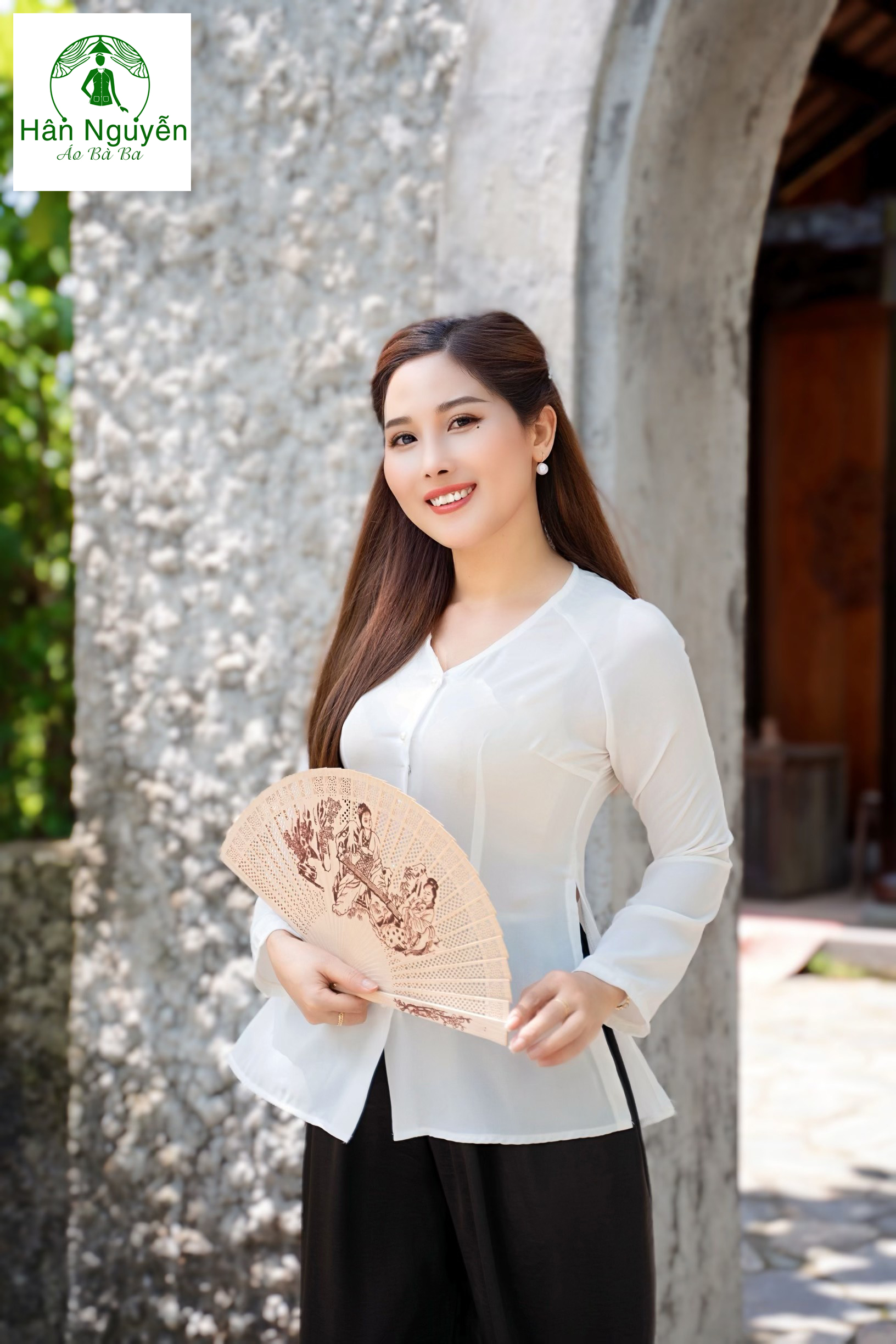 B.A29 - (Áo Lẻ) Bà Ba Voan Cổ Tim Cài Nút