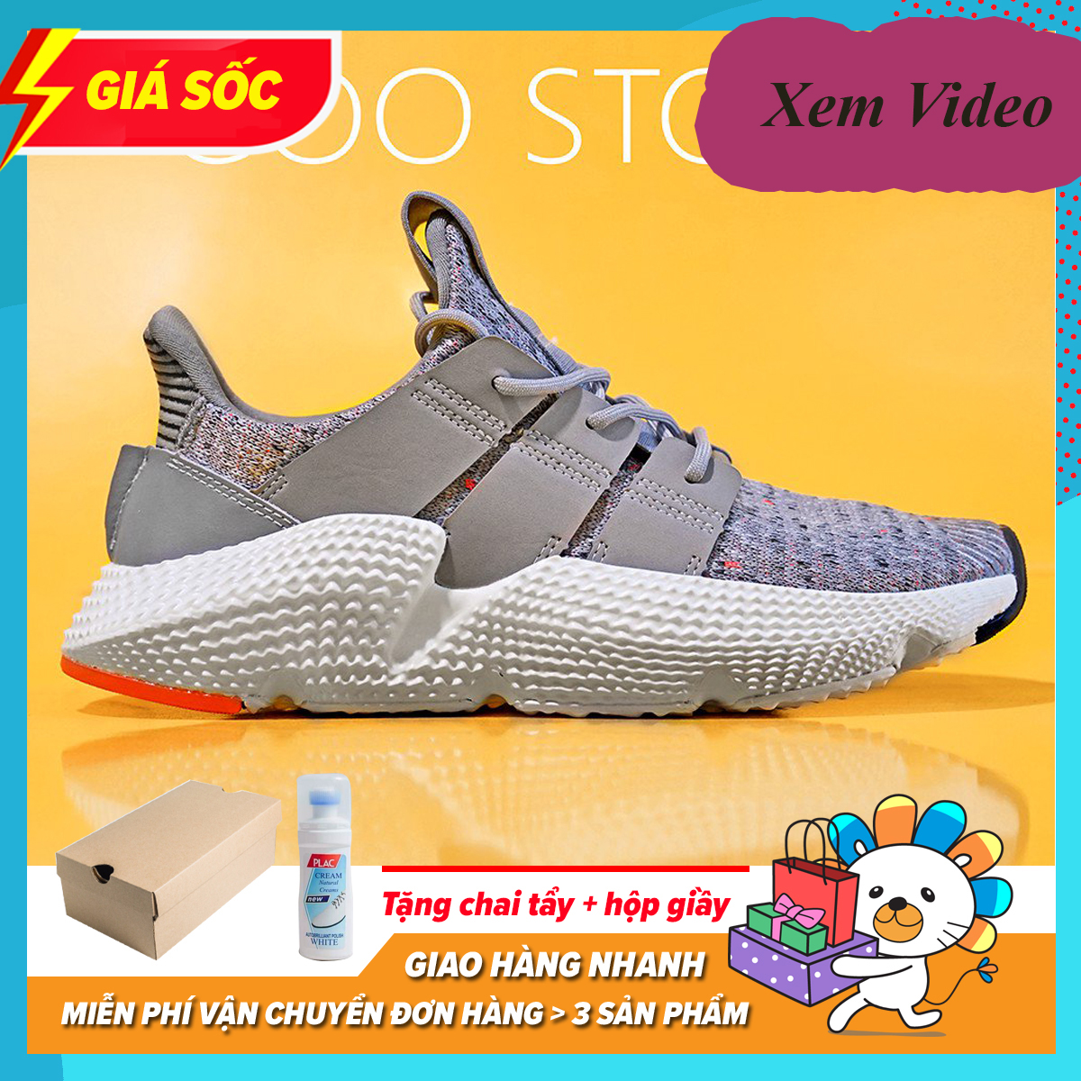 Giày thể thao sneaker nam nữ prophere màu xám cam giá rẻ