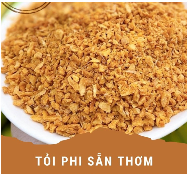 500g tỏi phi vàng thơm, giòn, nguyên chất 100%