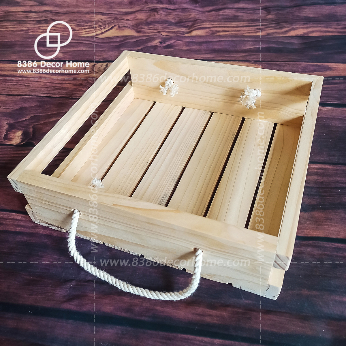 Khay gói quà bằng gỗ pallet/ hộp gỗ đựng quà tết