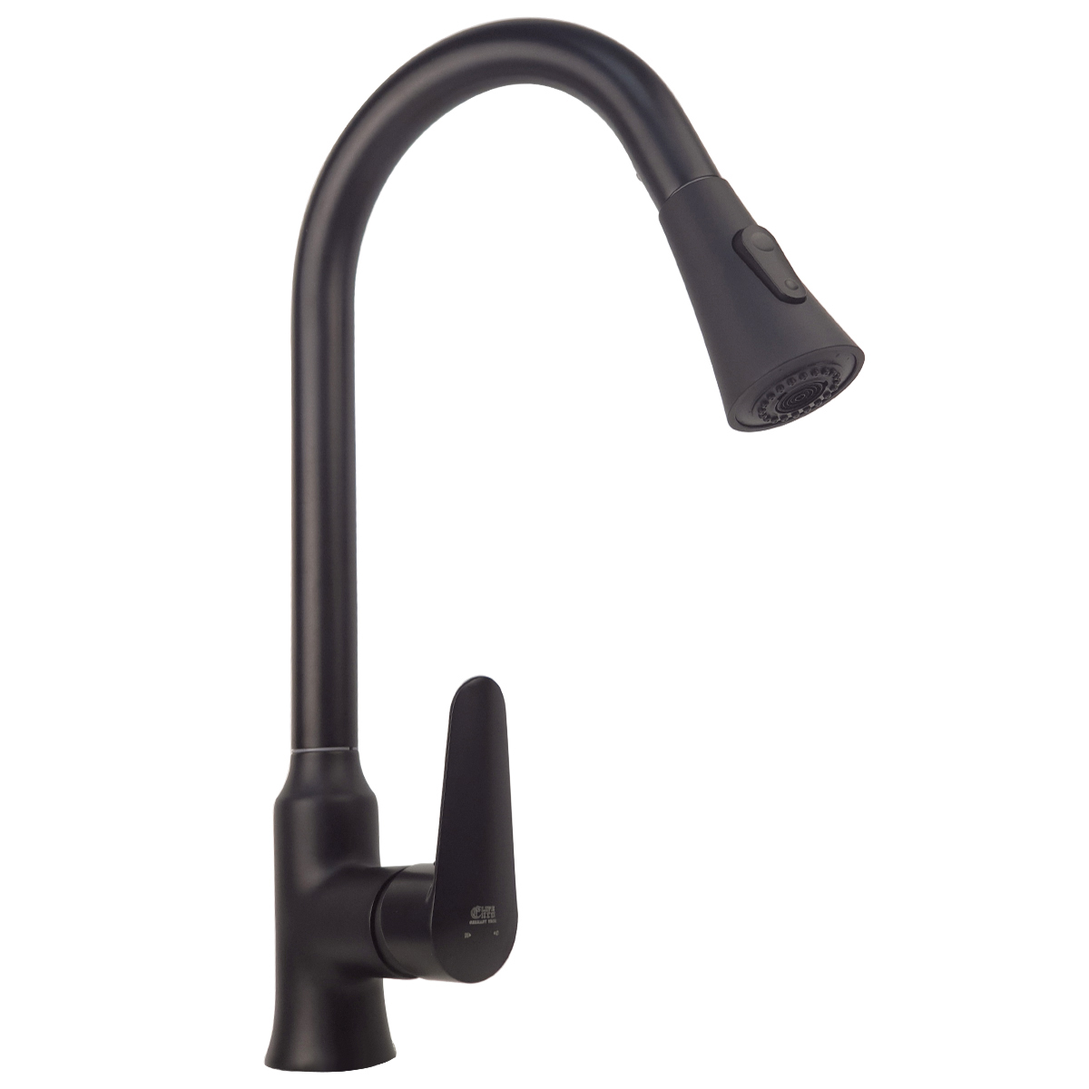 (Có Video)Vòi rửa chén nóng lạnh dây kéo Đồng mạ tĩnh nhiệt màu đen Eurolife EL-KM06 ( Đen)