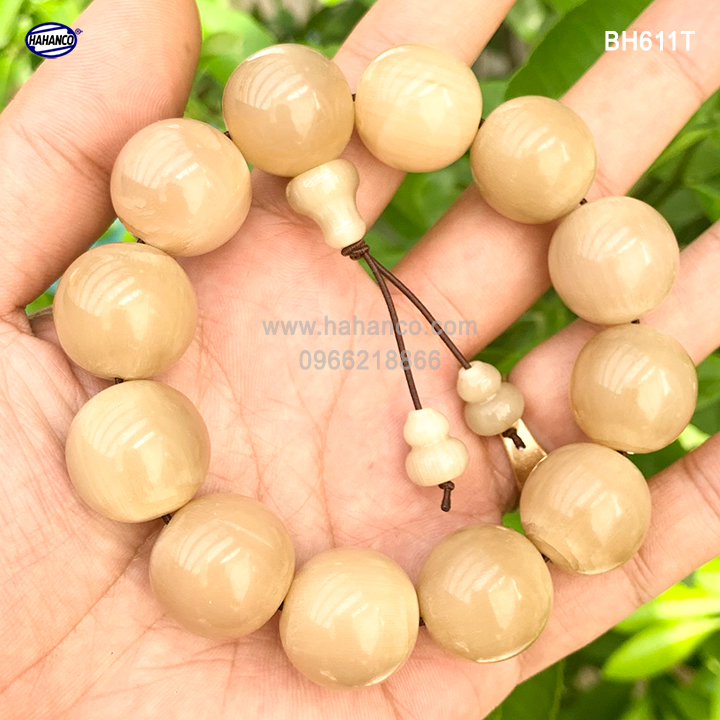 Vòng Sừng bò Châu Phi Hồ Lô - Mang Đến Bình An Và Sức Khỏe Cho Bạn (BH611T) HAHANCO