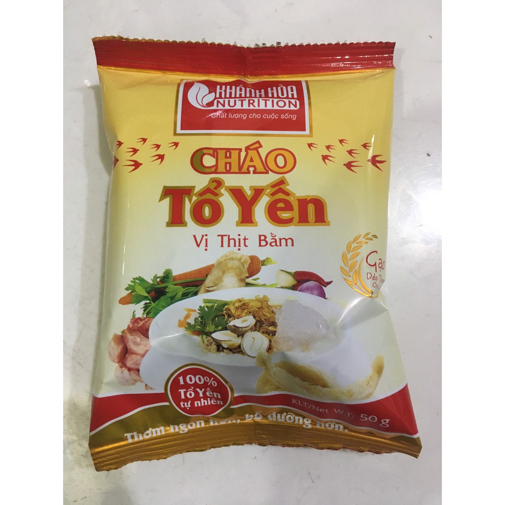 Cháo tổ yến vị thịt bằm khánh hòa nutrition gói 50g - 1 gói
