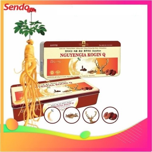 Viên Uống Hồng Sâm Kogin - Đông Trùng Hạ Thảo - Giúp Tăng Cường Sức Khỏe, Kích Thích Tiêu Hóa, Ăn Ngon Miệng- Hộp 60 Viên - Viên Uống Hồng Sâm Kogin