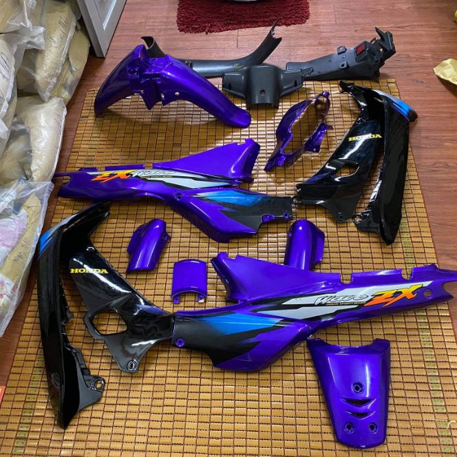 Dàn áo wave zx abs loại 1 tím đen có tem sẵn