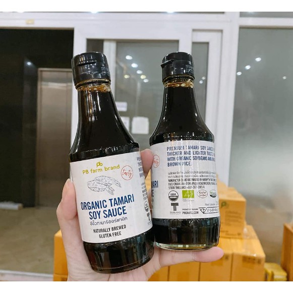 Nước tương tamari hữu cơ PB Farm 200ml - Chứng nhận hữu cơ tiêu chuẩn EU và USDA - Nhập khẩu Thái Lan