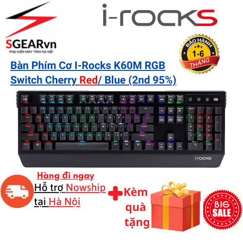 Bàn phím cơ i-rocks k60m rgb switch cherry red / blue