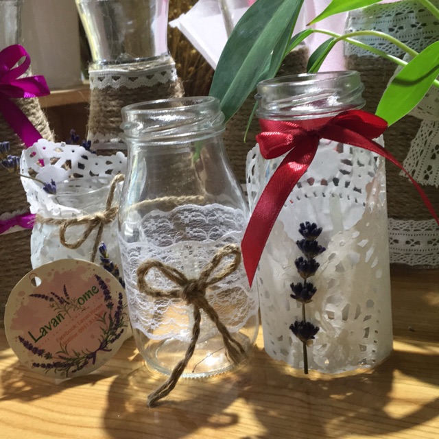 Lọ thuỷ tinh cắm hoa đẹp, trang trí handmade xinh xắn