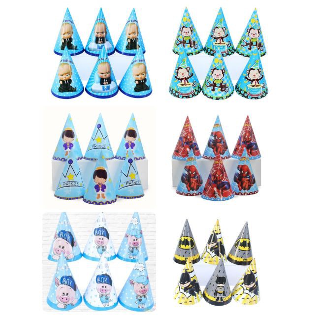 [HCM]Set 6 nón sinh nhật cho bé trai và bé gái.