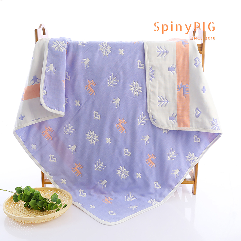 Chăn cho bé 6 lớp 110x110cm muslin 100% cotton mềm và nhẹ hoạ tiết 2 mặt hàng loại 1
