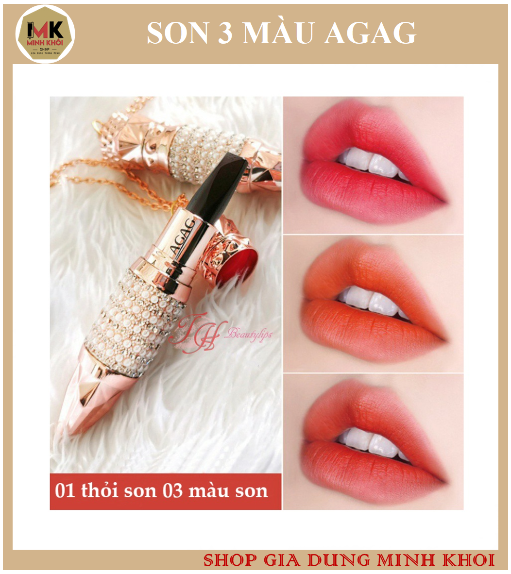 Son 3 Màu AGAG Kim Cương Shop Mịnh Khôi