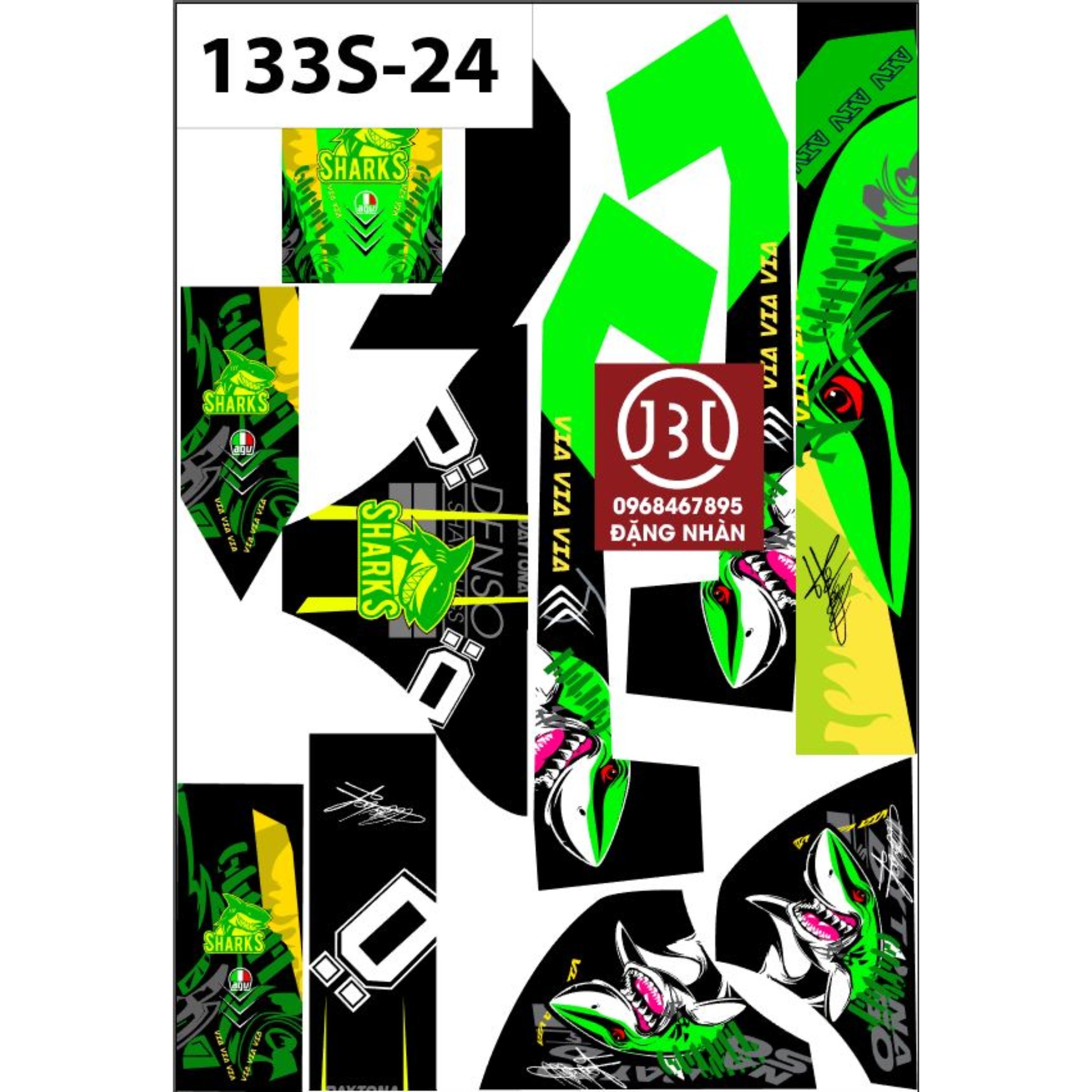 Tem trùm xe điện 133s 24