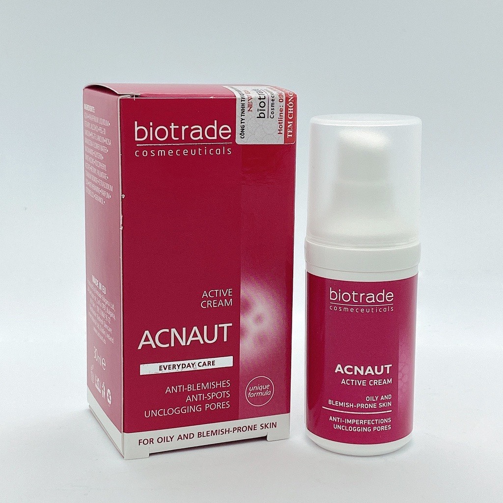 Kem chấm mụn Biotrade Acnaut Active Cream giảm mụn trắng sáng da giảm nhờn