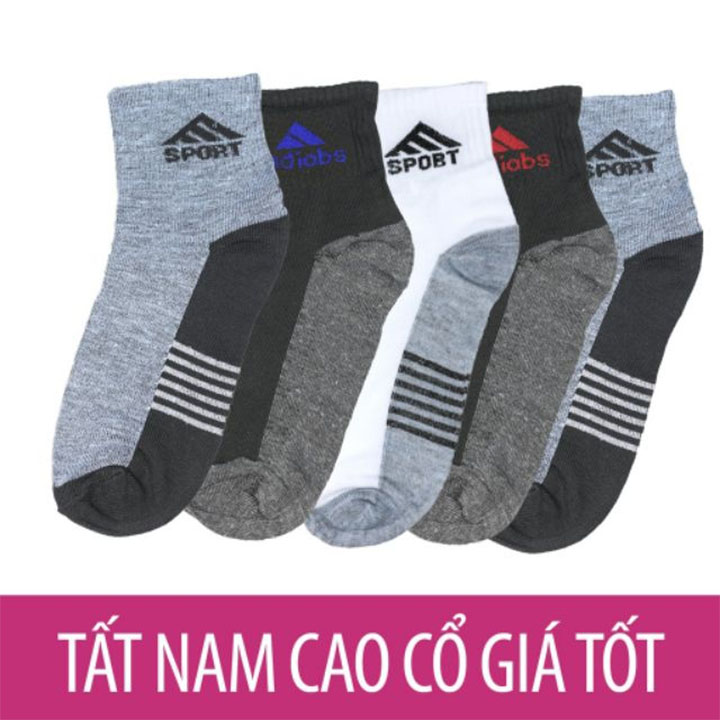 [ XẢ KHO ] Bộ 10 Đôi Tất Vớ Nam Cổ Trung, Tất Nam,Vớ Nam, Thun Cotton mềm mại, co giãn tốt, thấm hút mồ hôi tốt, thoải mái khi mang ( giá rẻ, vải vừa, đẹp ) - ABCD SHOP