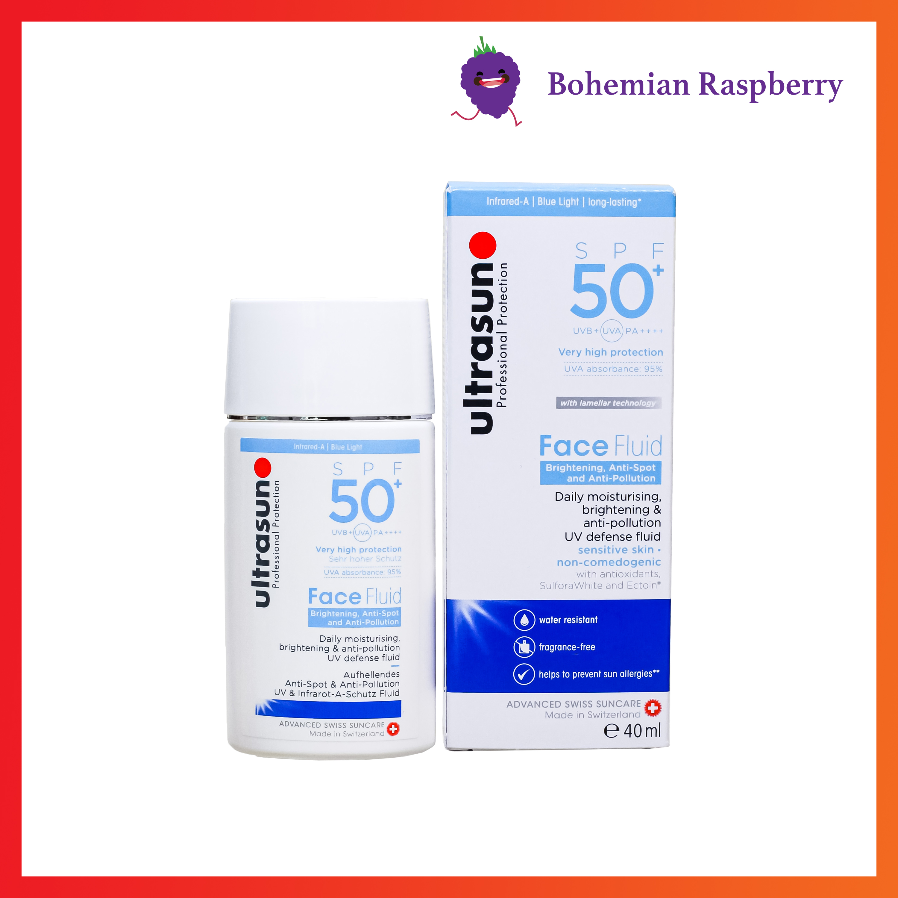Ultrasun Face Fluid SPF 50 - Ultrasun Xanh Dương