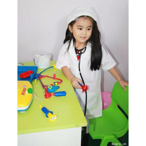 [HCM]Bộ Đồ Hóa Trang Gồm Nón Và Áo Bác Sĩ Cho Bé Tập Làm Bác Sĩ Tương Lai (2- 12 tuổi)