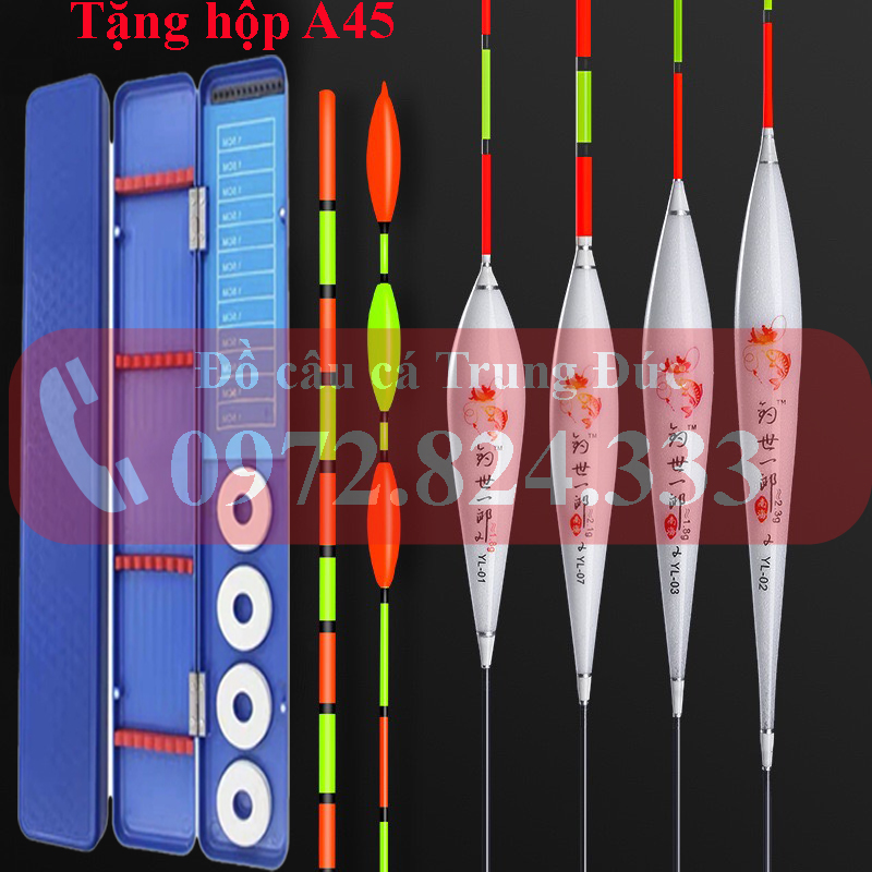 [Combo 7 phao] Phao đài tăm nano câu cá cao cấp giá rẻ (Tặng kèm hộp đựng phao A45)