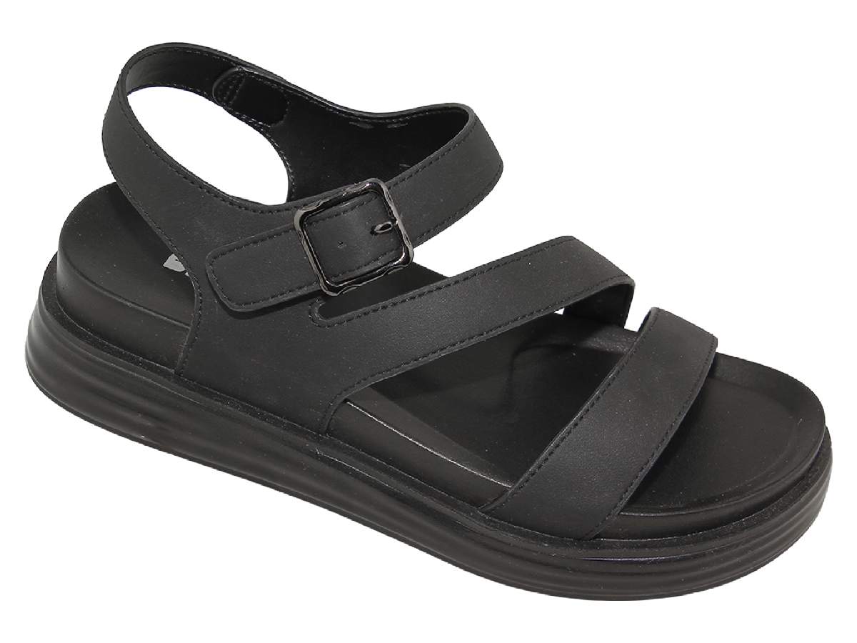 Sandal đế bằng nữ Bita's SHANAH.08 (Đen + Ghi + Kem)