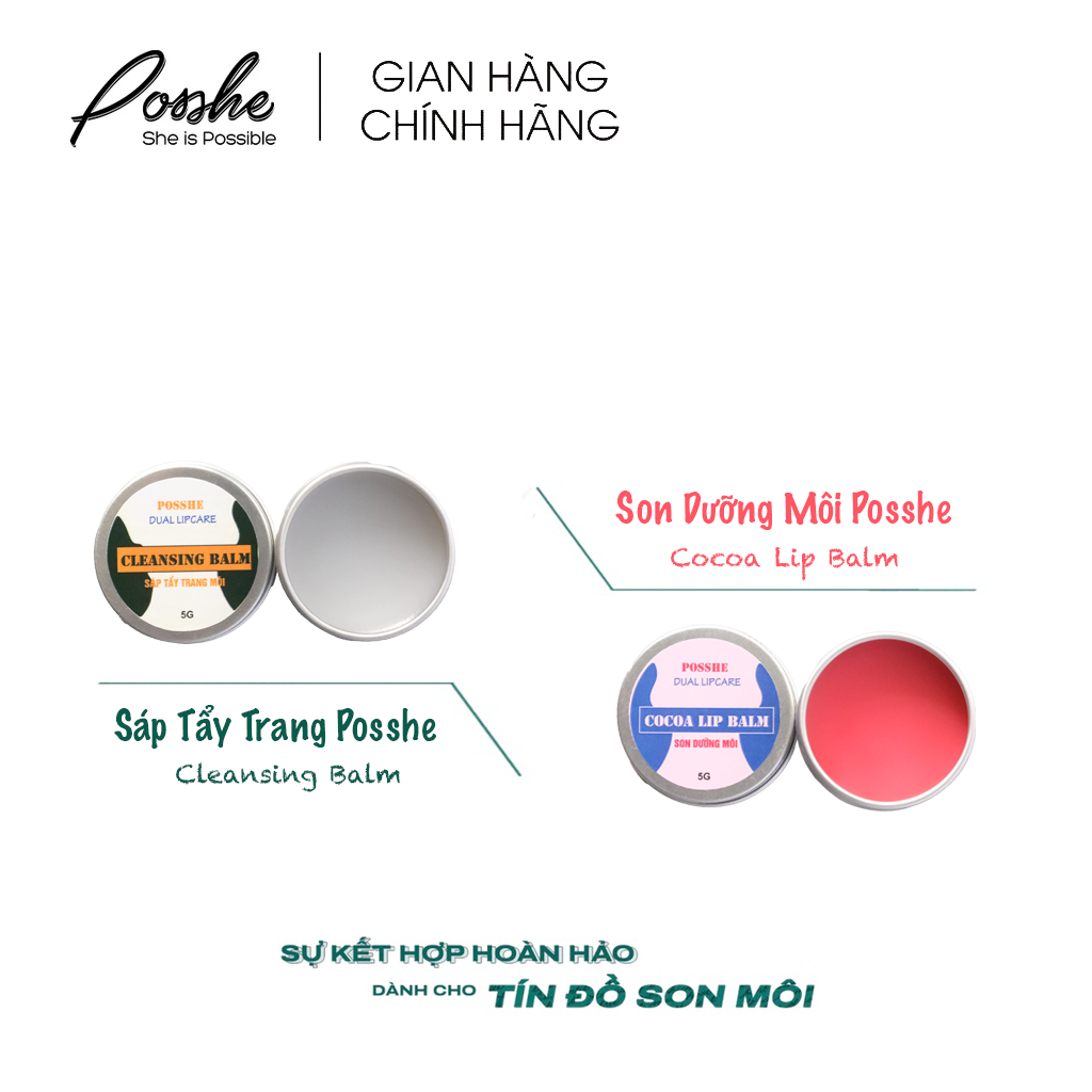 Sáp dưỡng môi + sáp tẩy trang