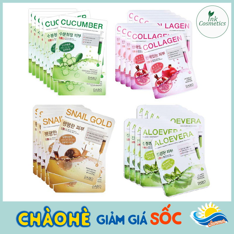 Lẻ 1 Mặt Nạ Dabo Hàn Quốc Chiết Xuất Từ Thiên Nhiên Giảm Thâm Mụn, Kiềm Dầu Cho Da Sáng Khỏe, Cân Bằng Độ Ẩm Và Bổ Sung Dưỡng Chất Cho Da.