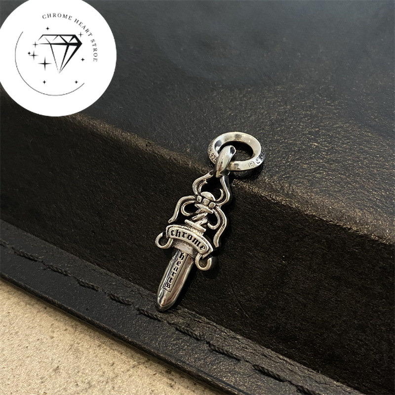 Mặt dây chuyền Chrome Heart Dagger bạc 925 cao cấp bestquality fullbox có bảo hành - Phụ Kiện Chrome Heart