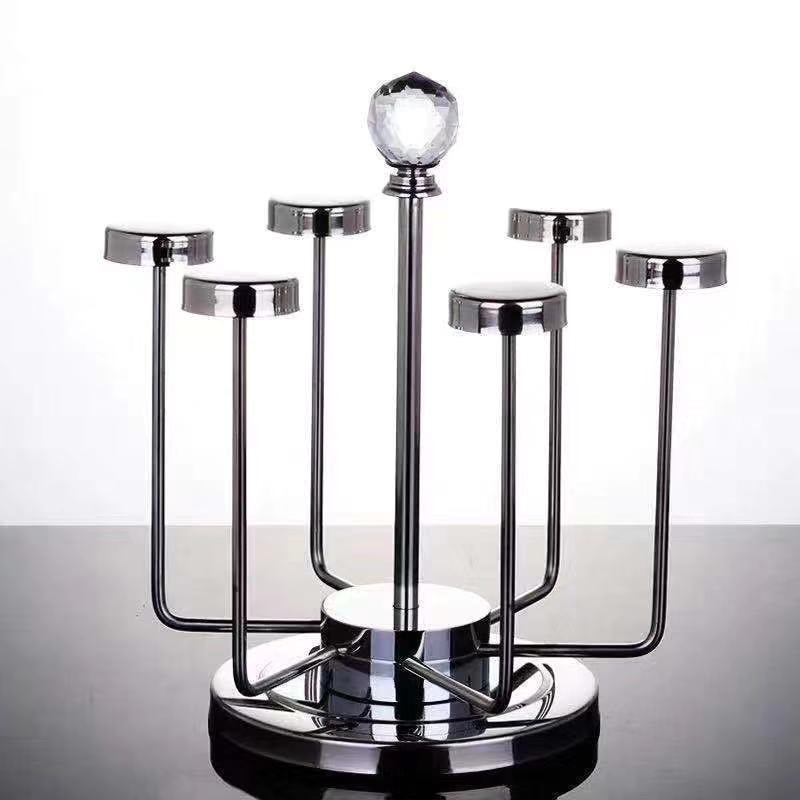 Giá úp cốc inox cao cấp xoay 360 độ