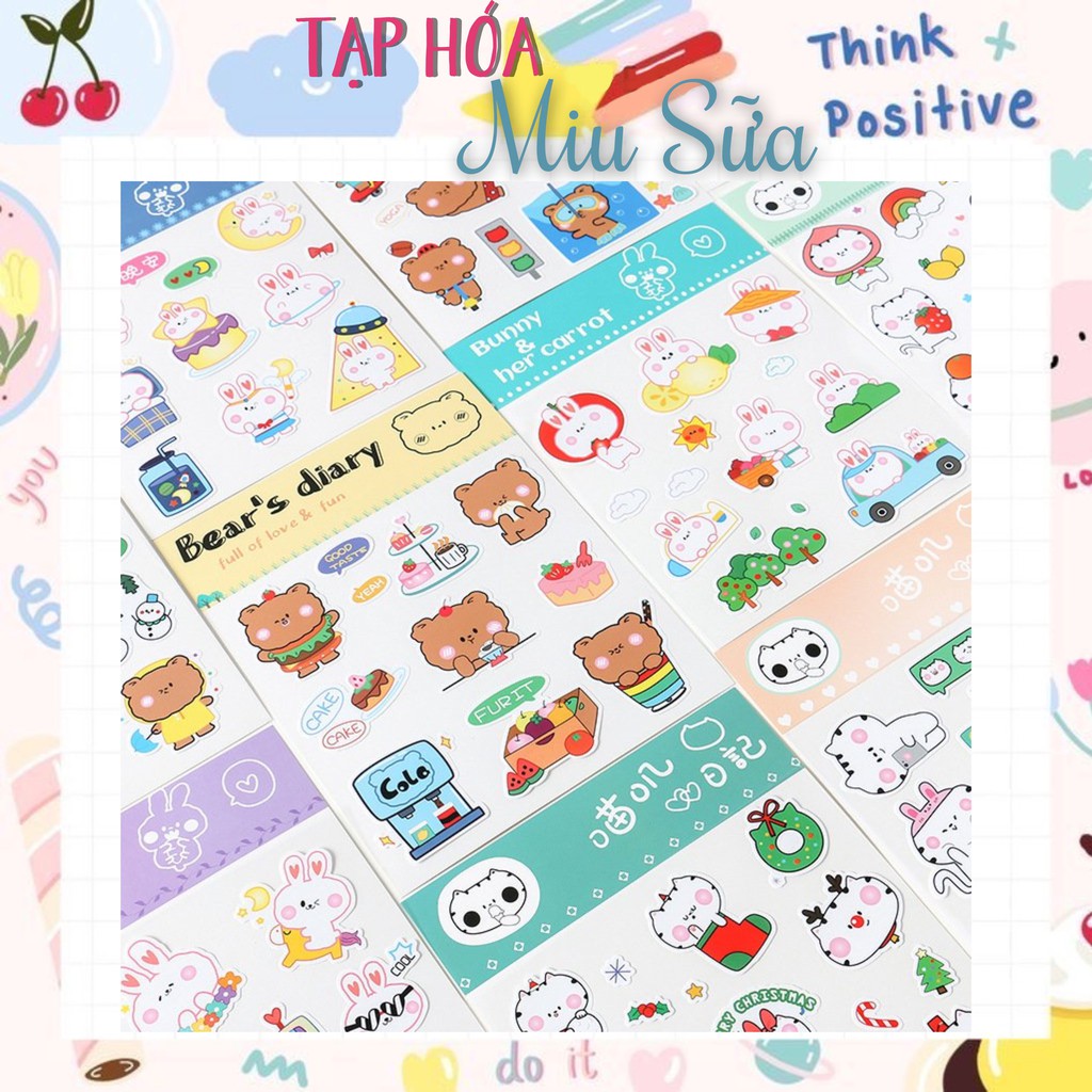 Sticker Bear và Rabbit xinh xinh cute - MiuSua
