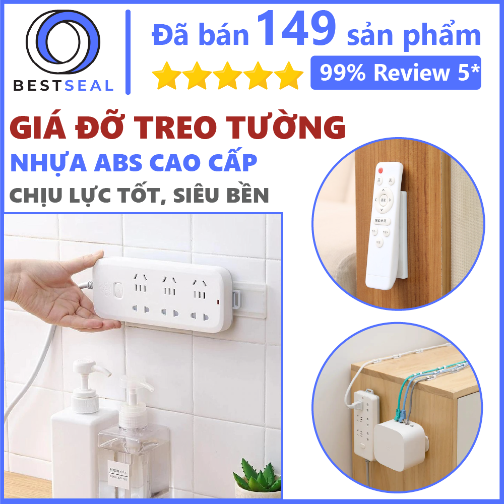 [HCM]Bộ 5 Giá Đỡ Dán Tường ✔️CÓ VIDEO✔️ 5 Giá Đỡ Ổ Điện Tự Dính Đa Năng
