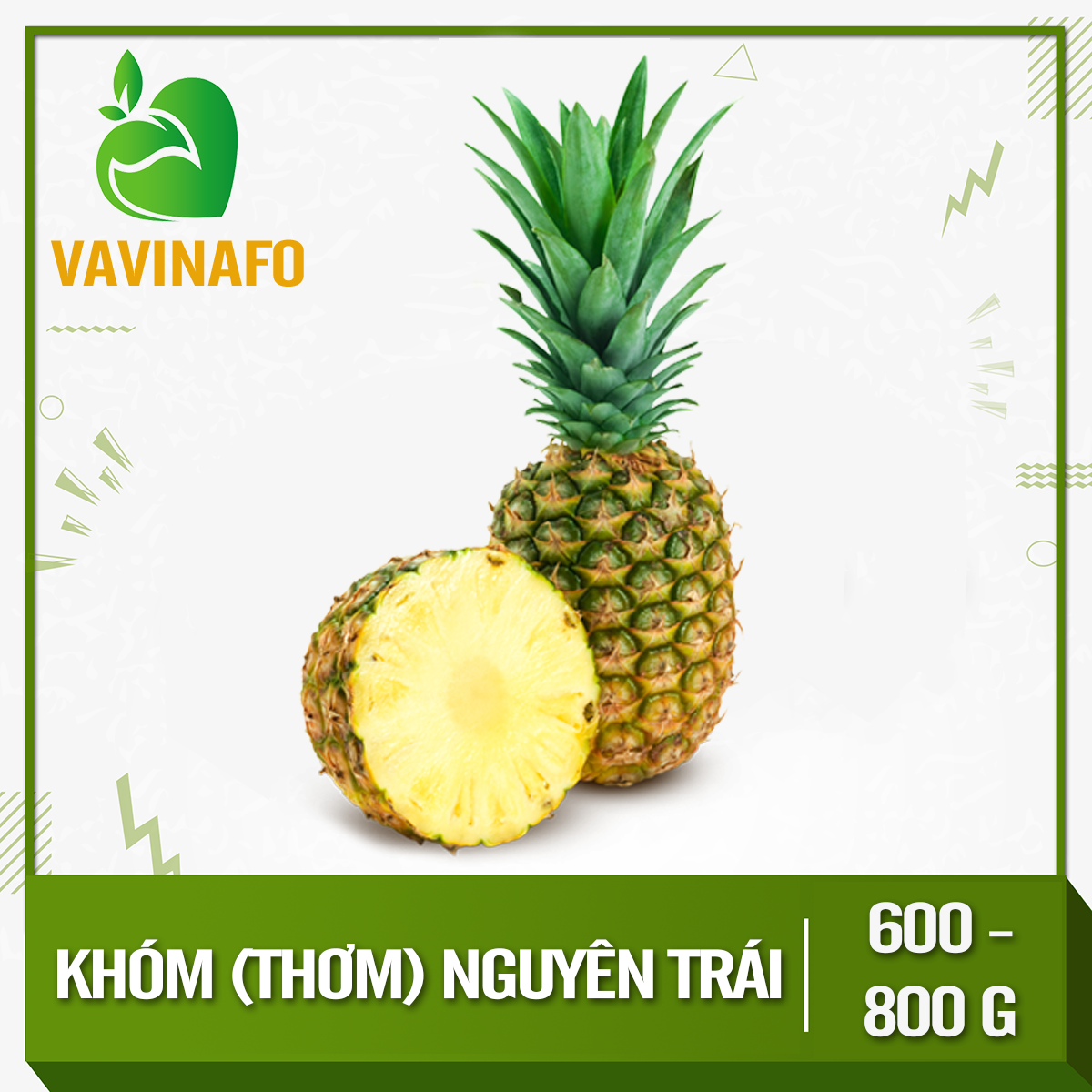 HCM - Khóm (thơm) nguyên trái (600 - 800 g) - [Giao nhanh TPHCM]